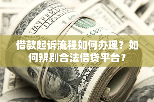 武汉借款起诉流程如何办理？如何辨别合法借贷平台？