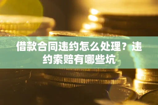 武汉借款合同违约怎么处理？违约索赔有哪些坑