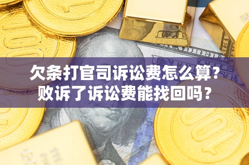 武汉欠条打官司诉讼费怎么算？败诉了诉讼费能找回吗？