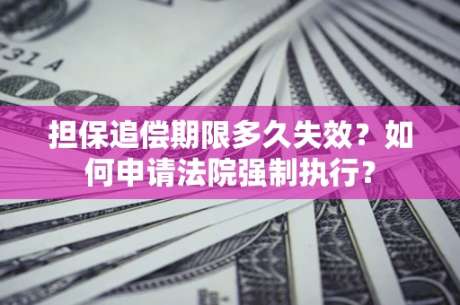 武汉担保追偿期限多久失效？如何申请法院强制执行？