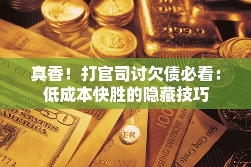 武汉真香！打官司讨欠债必看：低成本快胜的隐藏技巧