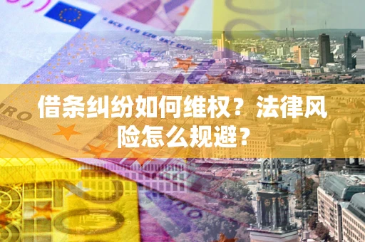 武汉借条纠纷如何维权？法律风险怎么规避？