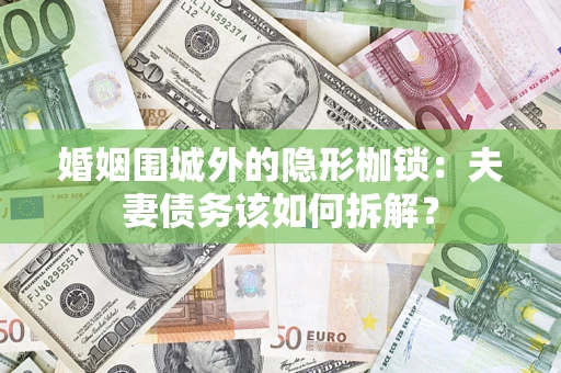 武汉婚姻围城外的隐形枷锁：夫妻债务该如何拆解？