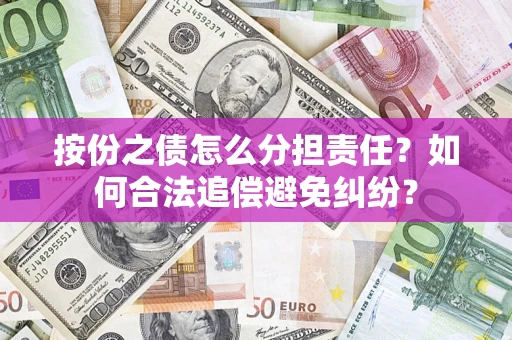 武汉按份之债怎么分担责任？如何合法追偿避免纠纷？