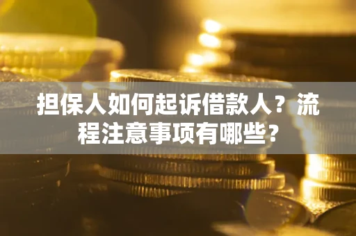 武汉担保人如何起诉借款人？流程注意事项有哪些？