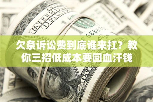 武汉欠条诉讼费到底谁来扛？教你三招低成本要回血汗钱